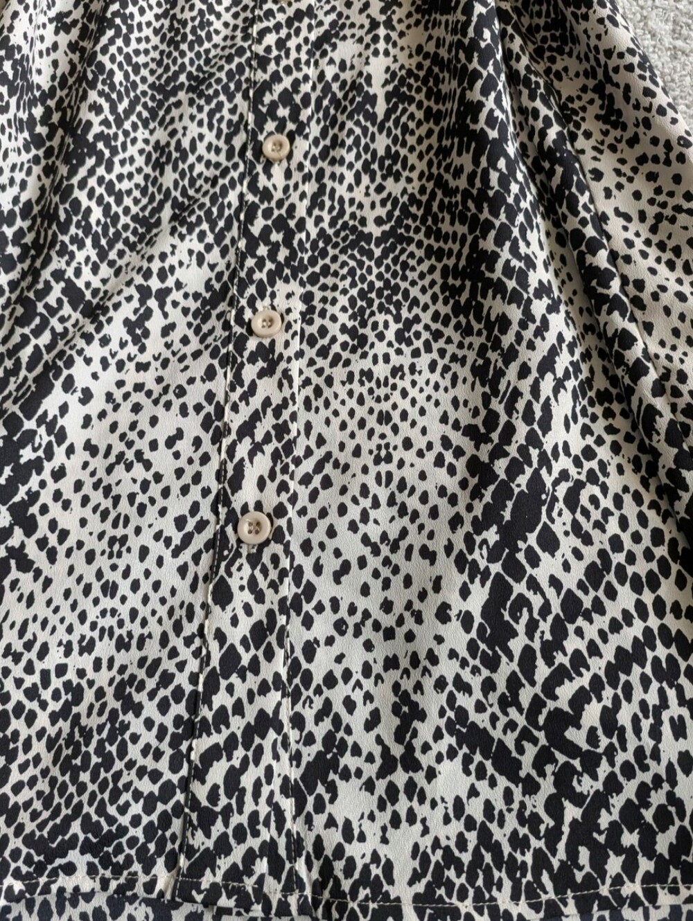 🌼B2G1🌼 Eliza J Black and White Animal Print Shirt Dress - Picture 2 of 6